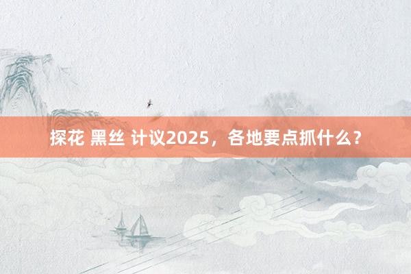 探花 黑丝 计议2025，各地要点抓什么？