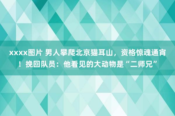 xxxx图片 男人攀爬北京猫耳山，资格惊魂通宵！挽回队员：他看见的大动物是“二师兄”