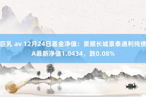 巨乳 av 12月24日基金净值：景顺长城景泰通利纯债A最新净值1.0434，跌0.08%