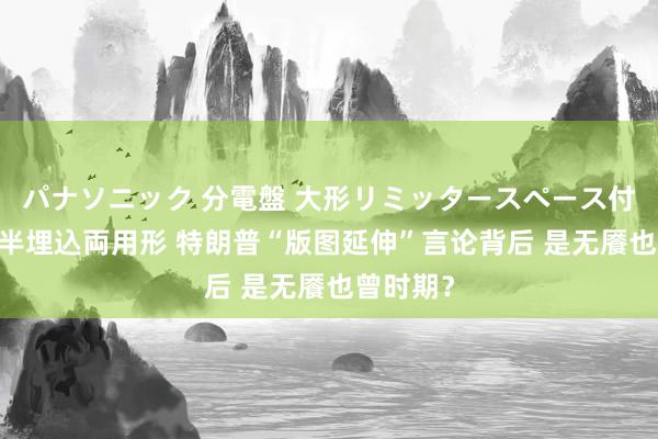 パナソニック 分電盤 大形リミッタースペース付 露出・半埋込両用形 特朗普“版图延伸”言论背后 是无餍也曾时期？