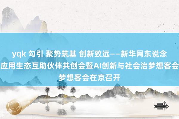 yqk 勾引 聚势筑基 创新致远——新华网东说念主工智能应用生态互助伙伴共创会暨AI创新与社会治梦想客会在京召开